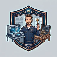 Locksmith San Bruno mascot logo