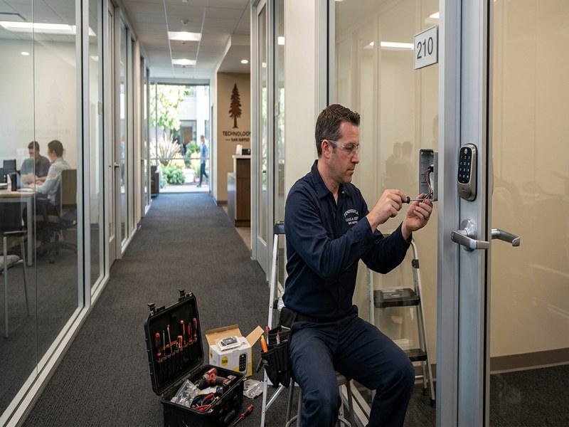 Commercial access control installation at San Bruno business