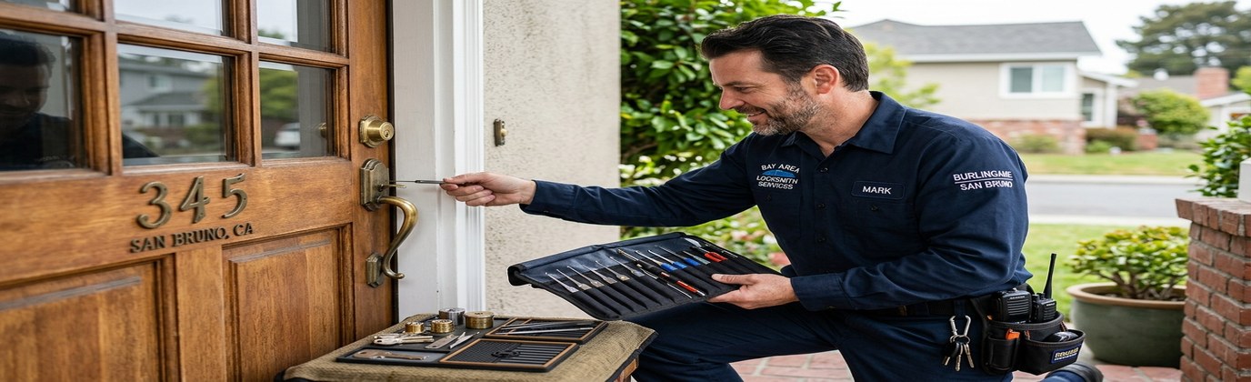 Locksmith services available in San Bruno CA - residential commercial automotive